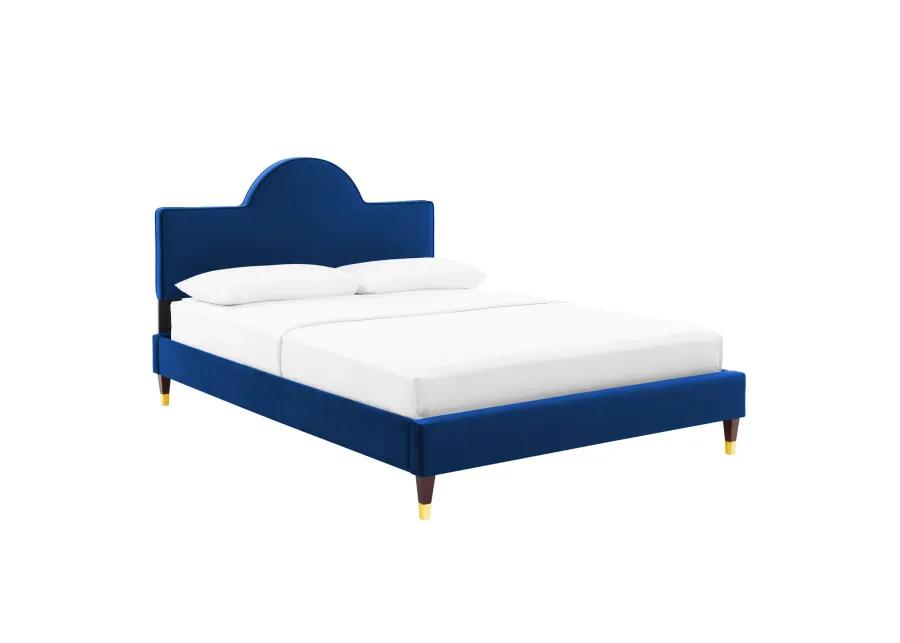 Aurora Performance Velvet Queen Bed