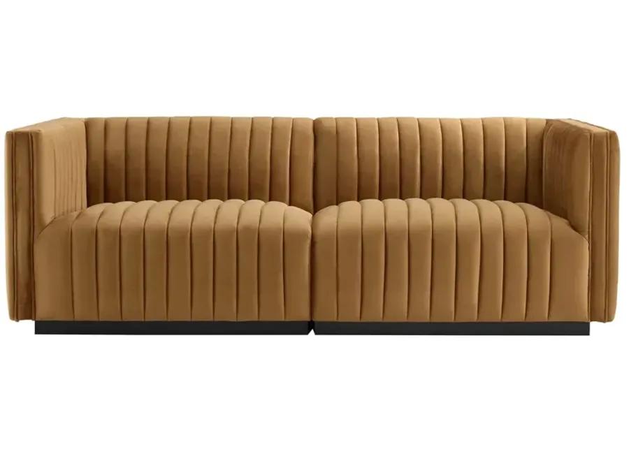 Conjure Channel Tufted Performance Velvet Loveseat