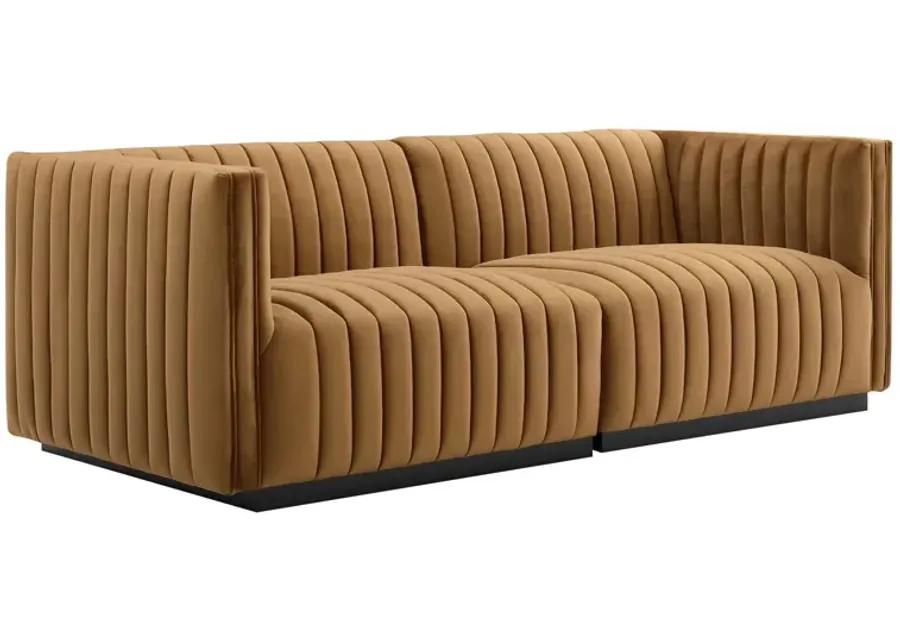 Conjure Channel Tufted Performance Velvet Loveseat