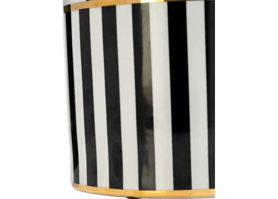 Zebra Lidded Ceramic 16" Jar