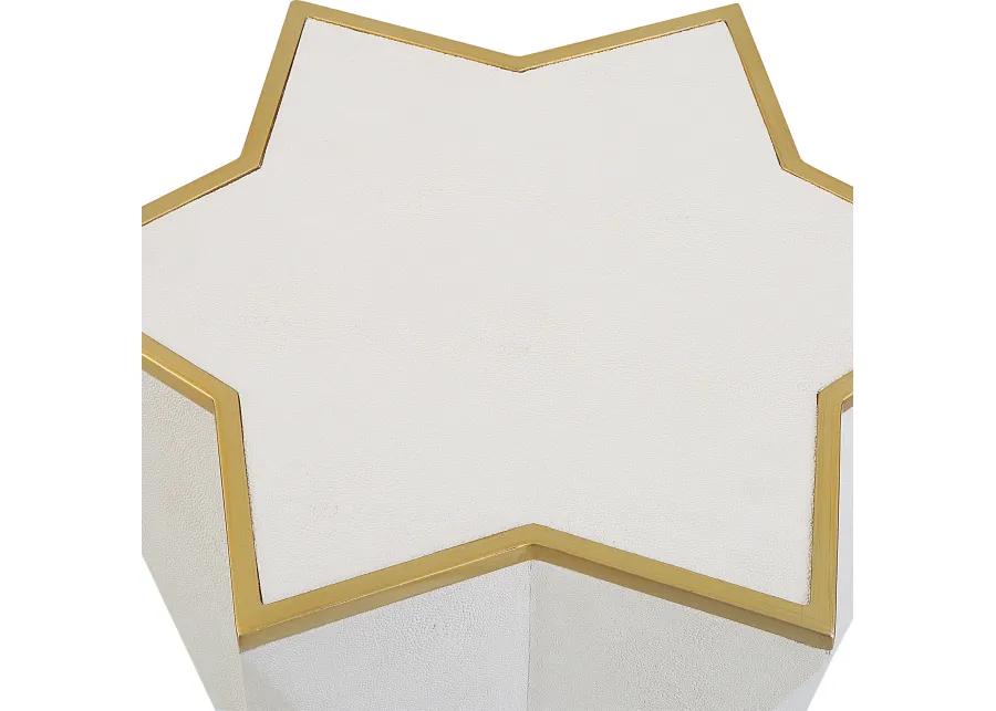 Capella White Accent Table