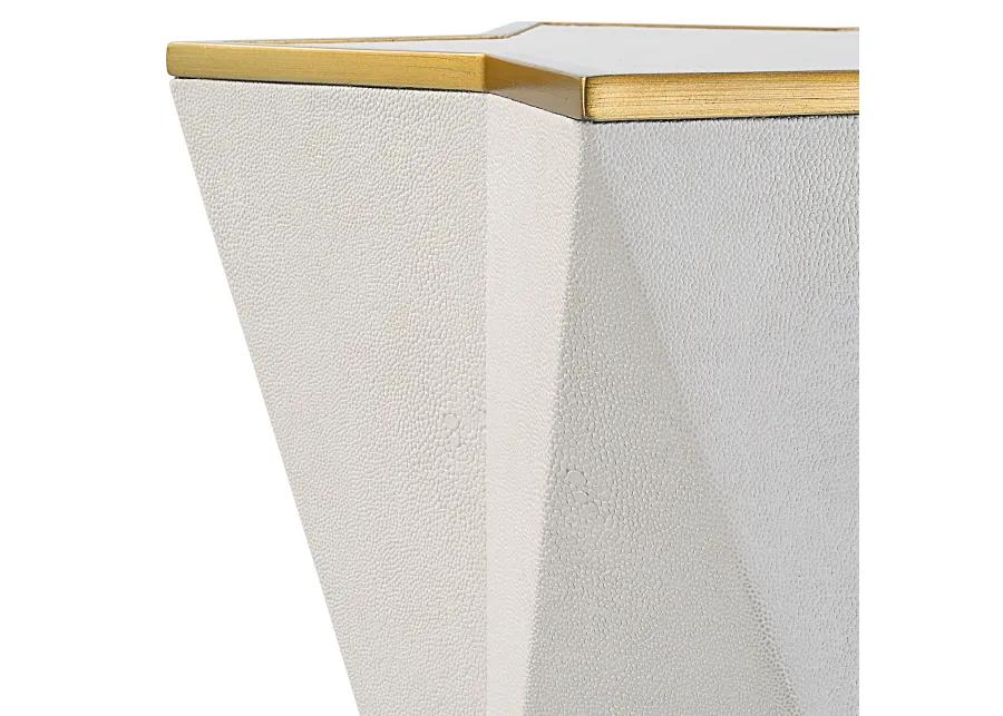 Capella White Accent Table