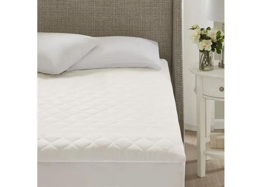 Beautyrest Cotton White Cotton Deep Pocket Heated Mattress Pad-20 Heat Settings