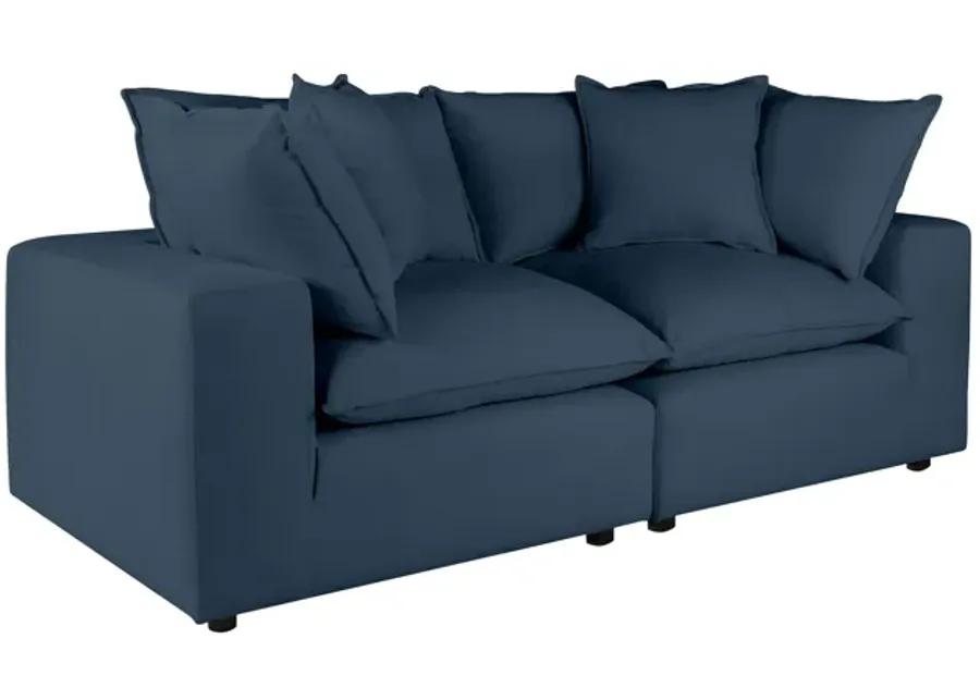 Cali Navy Modular Loveseat