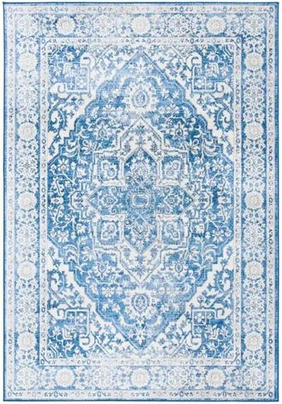 Brentwood 832 Ivory / Navy 9' X 12' Large Rectangle Powerloomed Rug