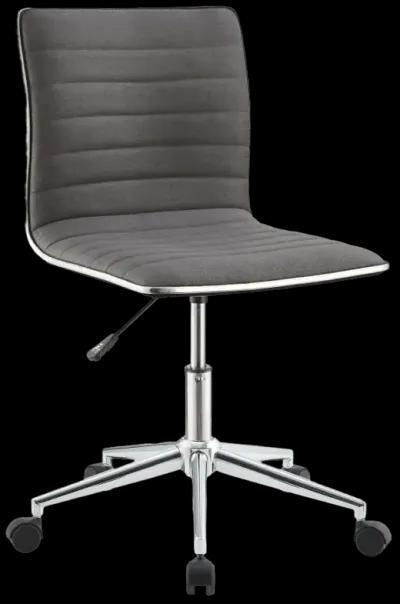 Abagail Adjustable Height Office Chair Grey And Chrome