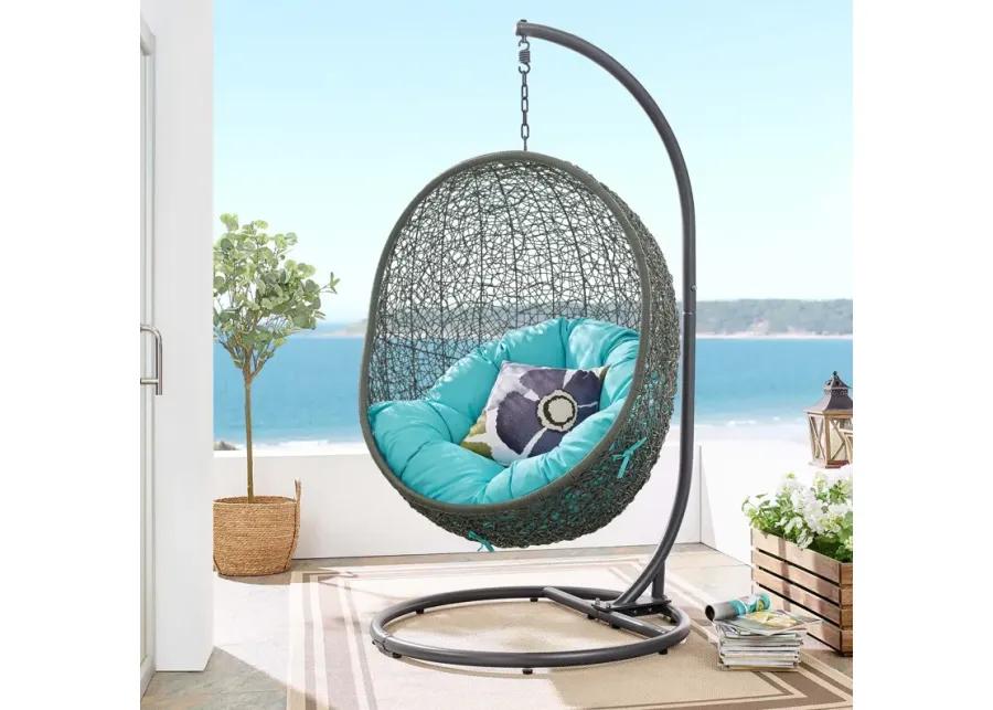 Hide Outdoor Patio Swing Chair With Stand