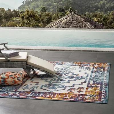 Reflect Nyssa Distressed Geometric Southwestern Aztec 5x8 Indoor/Outdoor Area Rug