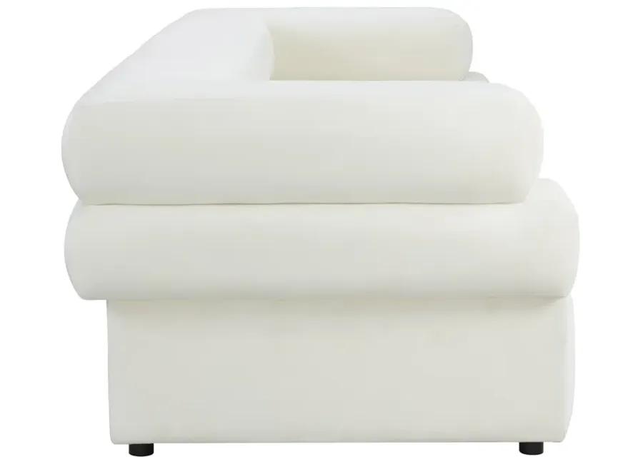 Elsa Cream Velvet Sofa by Inspire Me! Home D�cor