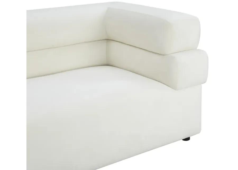 Elsa Cream Velvet Sofa by Inspire Me! Home D�cor