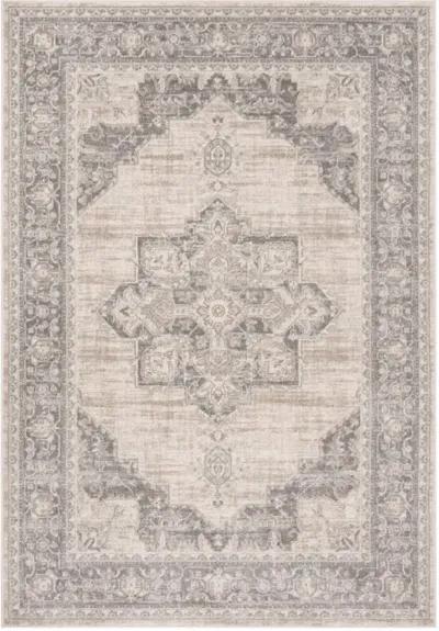 Brentwood 865 Cream / Grey 10' X 13' Oversized Rectangle Powerloomed Rug