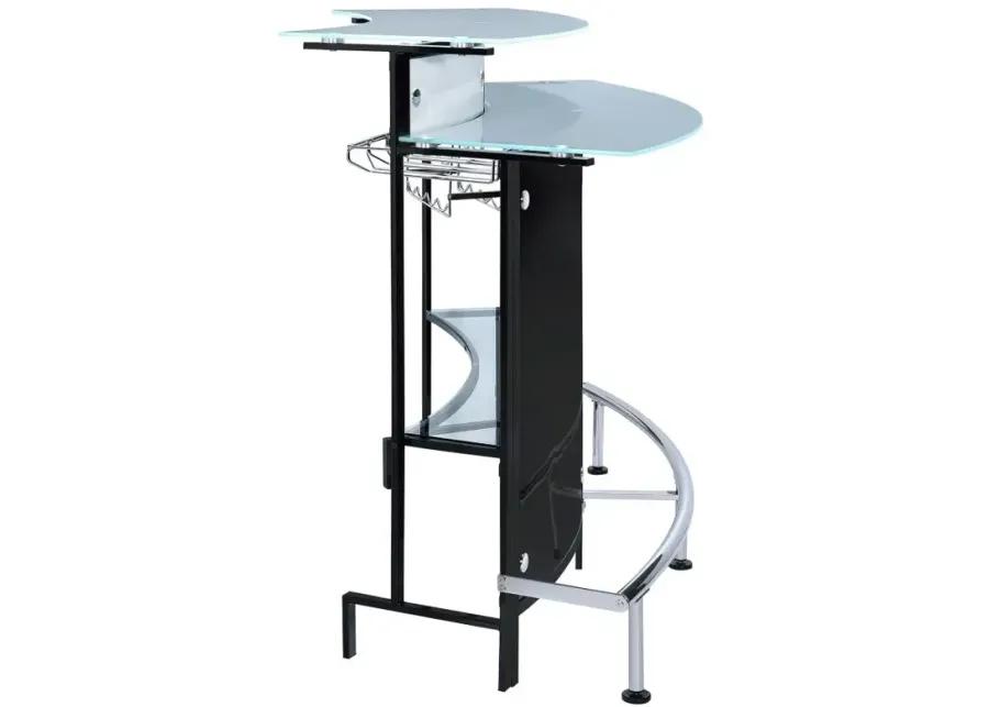 Keystone Glass Top Bar Unit Black