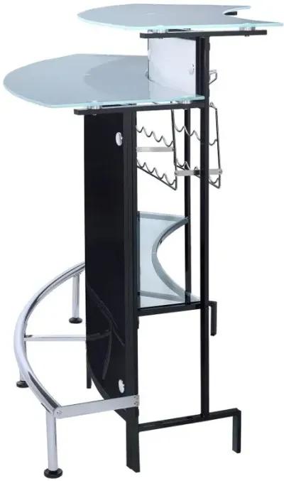 Keystone Glass Top Bar Unit Black