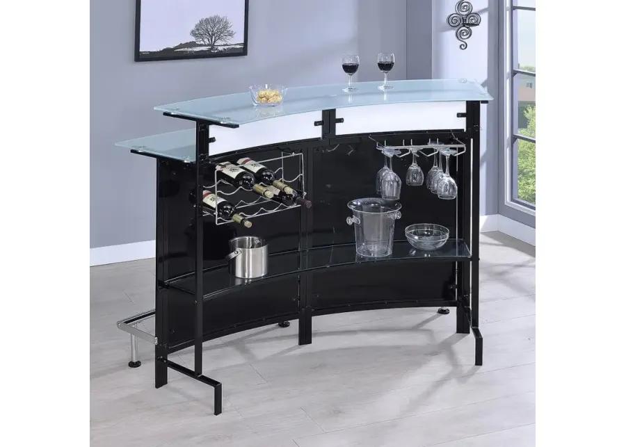 Keystone Glass Top Bar Unit Black