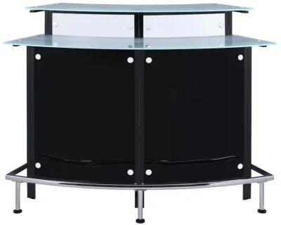 Keystone Glass Top Bar Unit Black