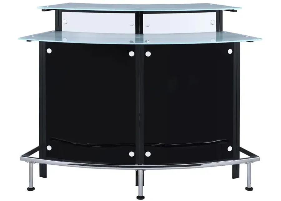 Keystone Glass Top Bar Unit Black