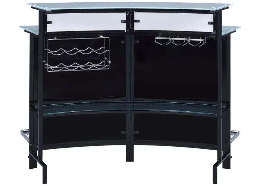 Keystone Glass Top Bar Unit Black