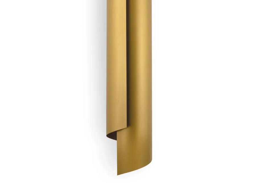 Flute Natural Brass Sconce