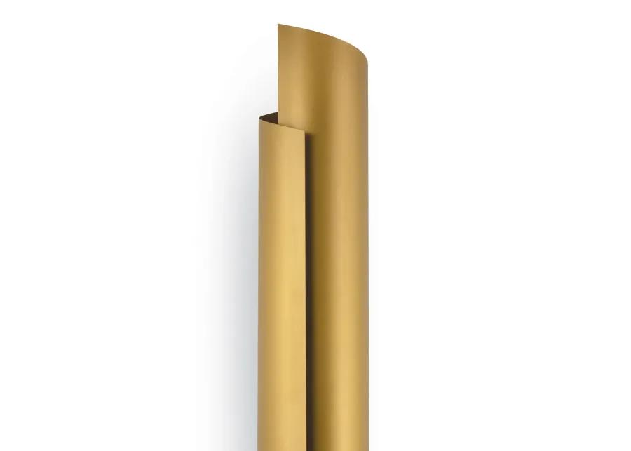 Flute Natural Brass Sconce