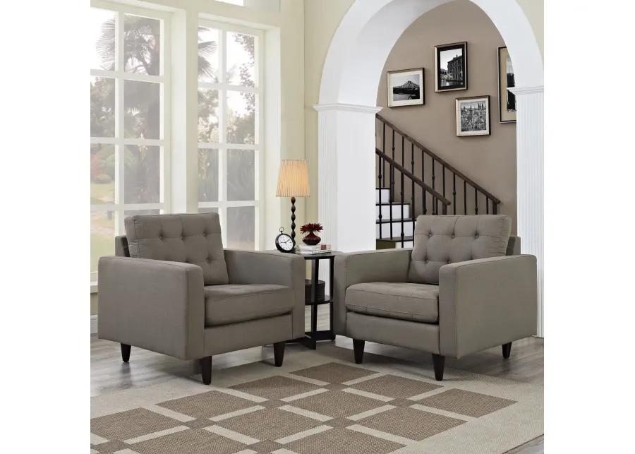 Empress Armchair Upholstered Fabric Set of 2