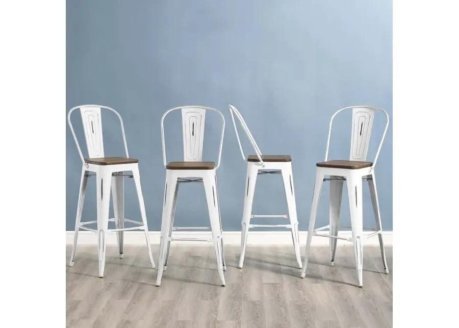 Promenade Bar Stool Metal Set of 4