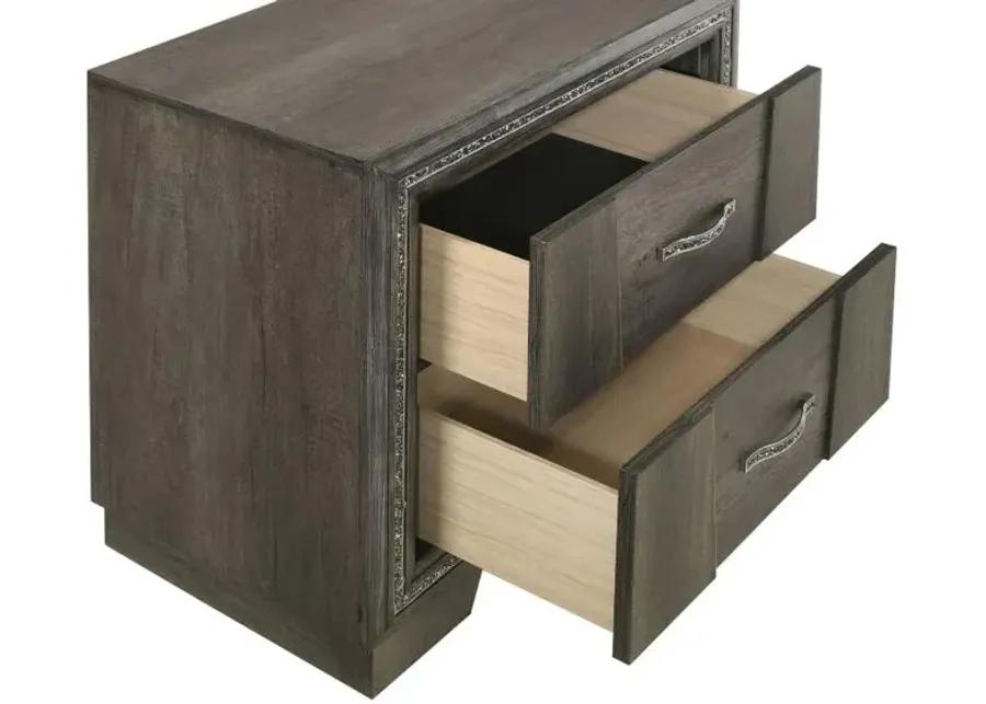 Janine 2-drawer Nightstand Grey