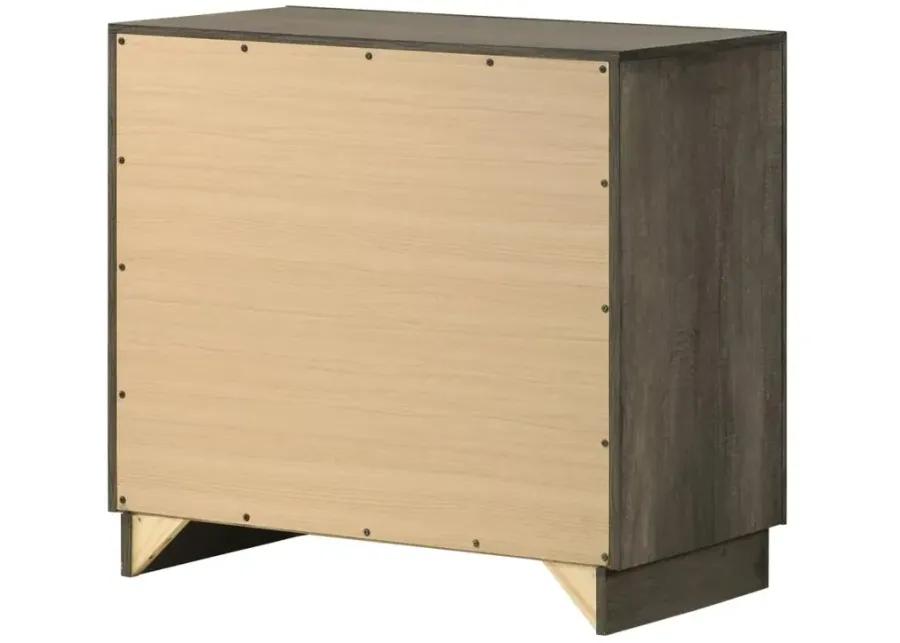 Janine 2-drawer Nightstand Grey