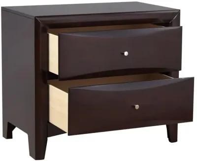 Phoenix 2-drawer Nightstand Deep Cappuccino