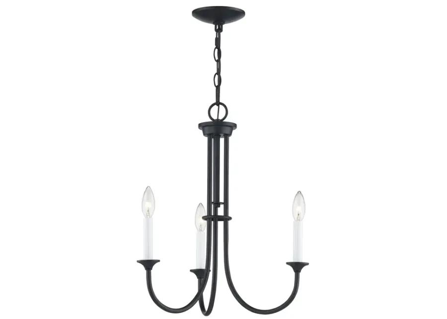 Meadowview 18'' Wide 3-Light Chandelier - Matte Black