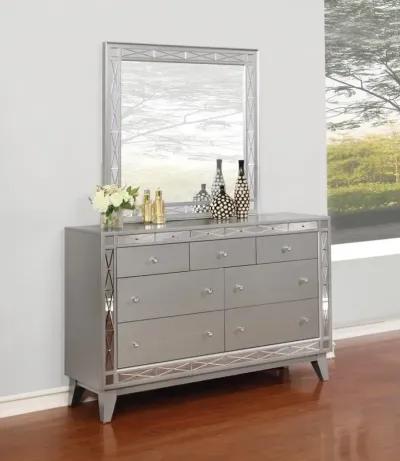 Leighton Beveled Dresser Mirror Metallic Mercury