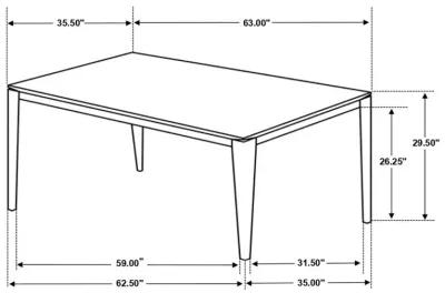 Stevie 5-piece Rectangular Dining Set White and Black