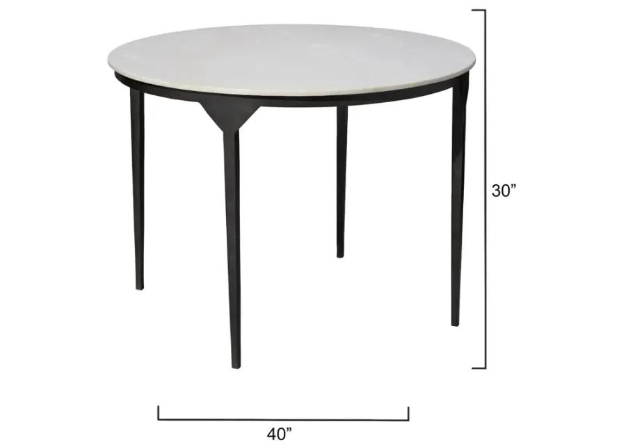 Dante Marble and Metal Dining Table