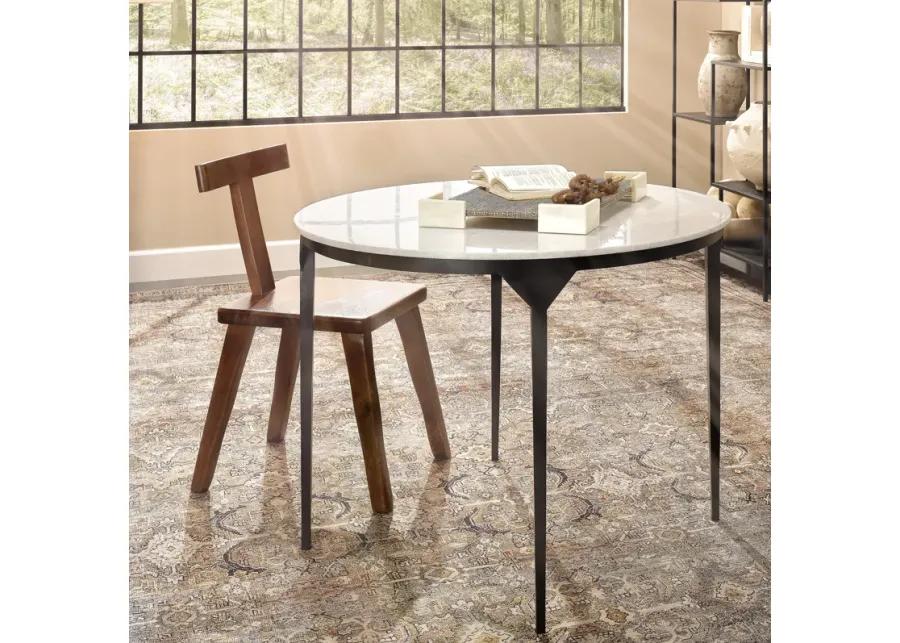 Dante Marble and Metal Dining Table