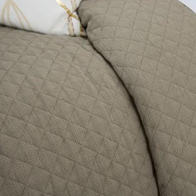 Taupe Queen Solid Taupe Quilt