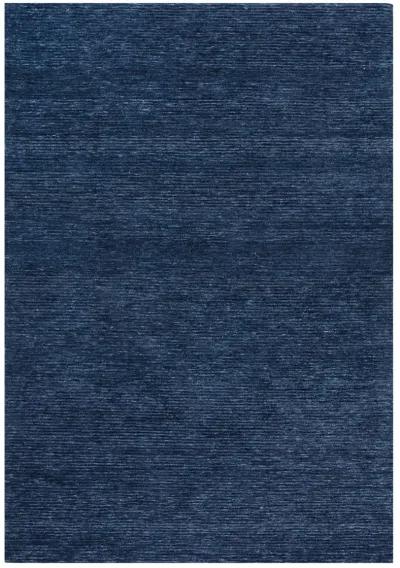 Mason Park Blue Solid/Tone on Tone Recycled Polyester 8'6" x 11'6" Rectangle Rug