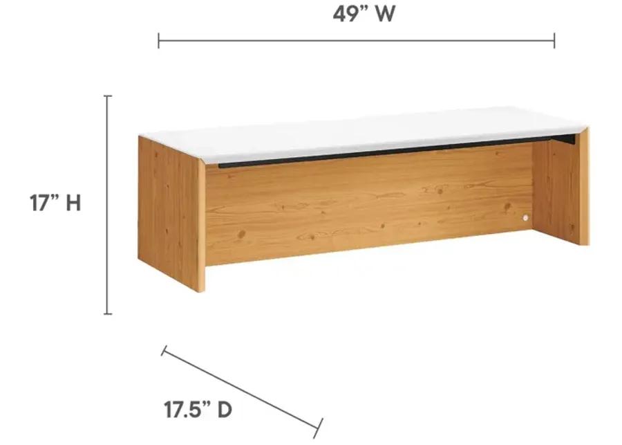 Kinetic 49" Wall-Mount Office Desk With Cabinet and Shelf