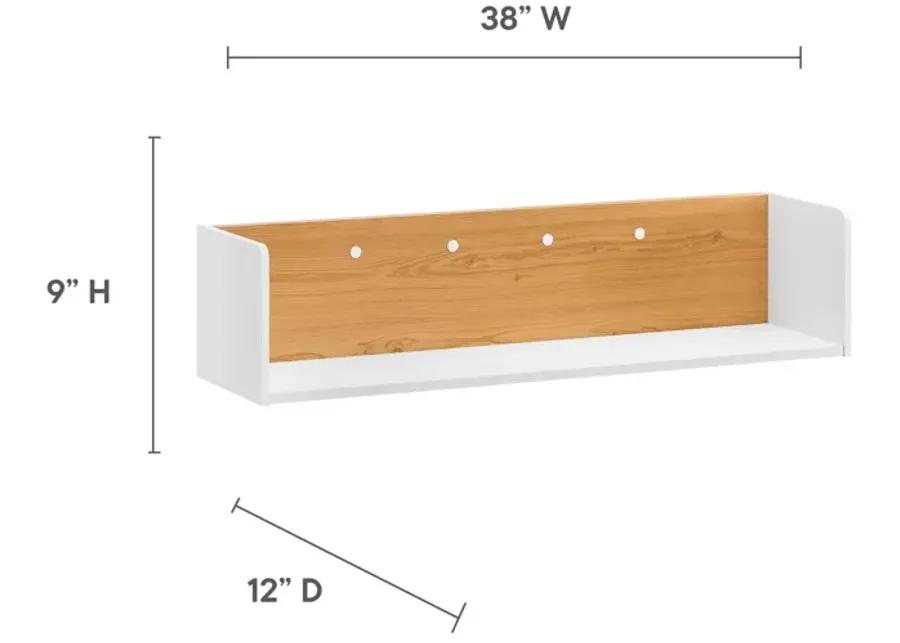 Kinetic 49" Wall-Mount Office Desk With Cabinet and Shelf