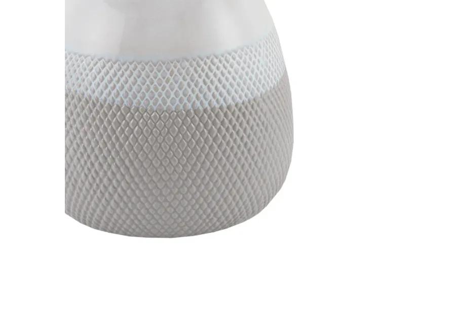 510 Design Driggs Ivory/Grey Ceramic Textured Table Lamp