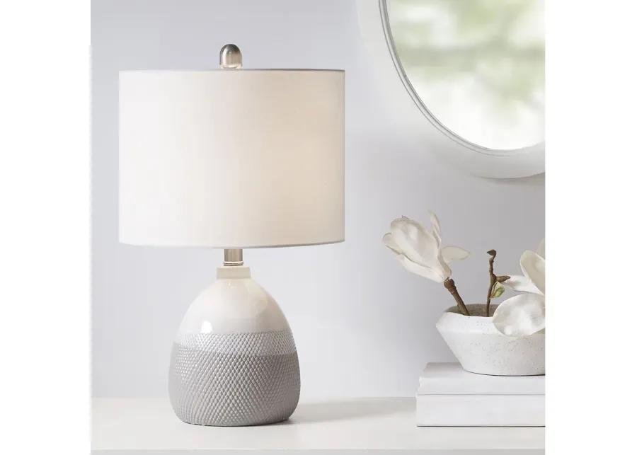 510 Design Driggs Ivory/Grey Ceramic Textured Table Lamp