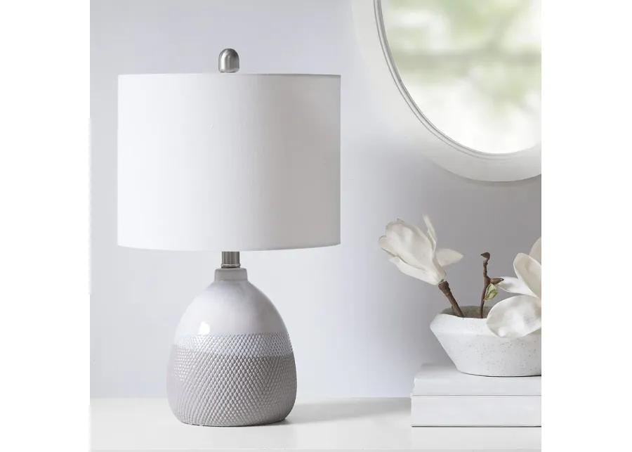 510 Design Driggs Ivory/Grey Ceramic Textured Table Lamp