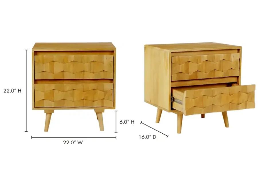 O2 TWO DRAWER NIGHTSTAND