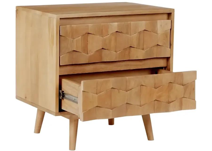 O2 TWO DRAWER NIGHTSTAND