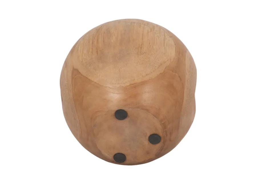 Teak, 8" Round Candle, Natural