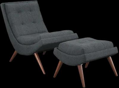 Ramp Upholstered Fabric Lounge Chair Set