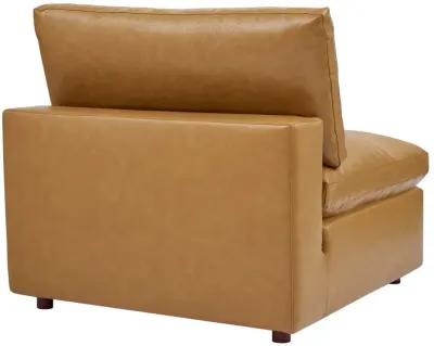 Commix Down Filled Overstuffed Vegan Leather Armless Chair