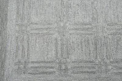 Fifth Avenue Gray Squares Wool 5' x 8' Rectangle Rug