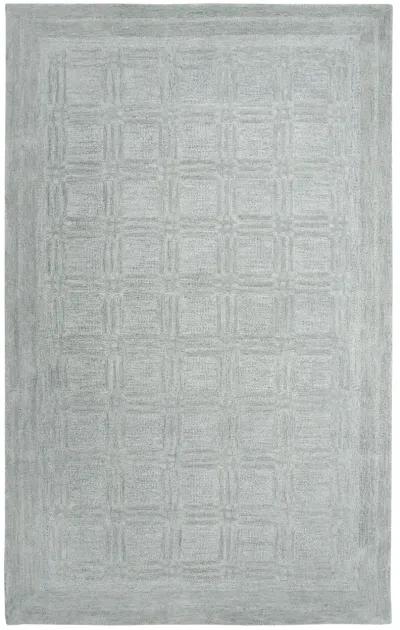 Fifth Avenue Gray Squares Wool 5' x 8' Rectangle Rug