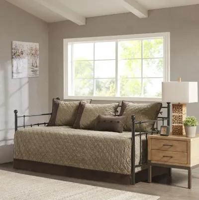 Madison Park Boone Brown 6 Piece Reversible Daybed Cover Set