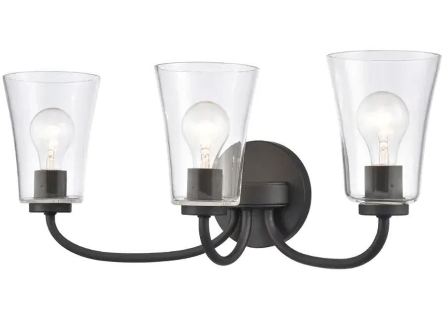 Emily 23'' Wide 3-Light Vanity Light - Matte Black