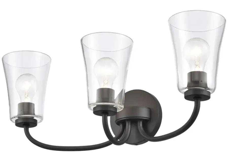 Emily 23'' Wide 3-Light Vanity Light - Matte Black